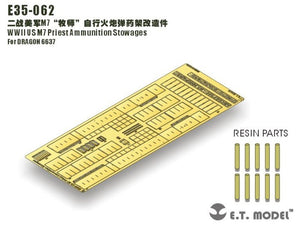 ET Model E35-062 WWII US M7 Priest Ammuckers (Pour kit DRAGON) (1/35)