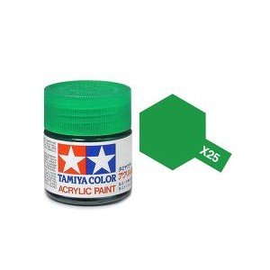 Tamiya 81025 Peinture acrylique X-25 Vert transparent 23 ml
