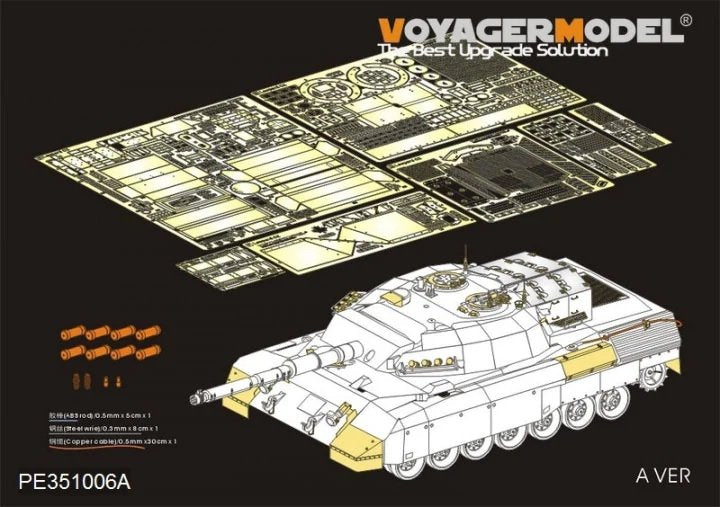 Maquette Voyager PE351006A Char de combat principal Leopard C2 MEXAS canadien moderne (pour MENG TS-041) 1/35
