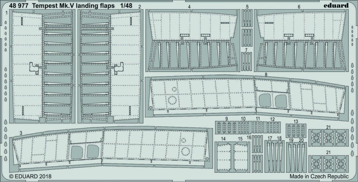 Volets d'atterrissage Eduard 48977 Tempest Mk. V 1/48 EDUARD