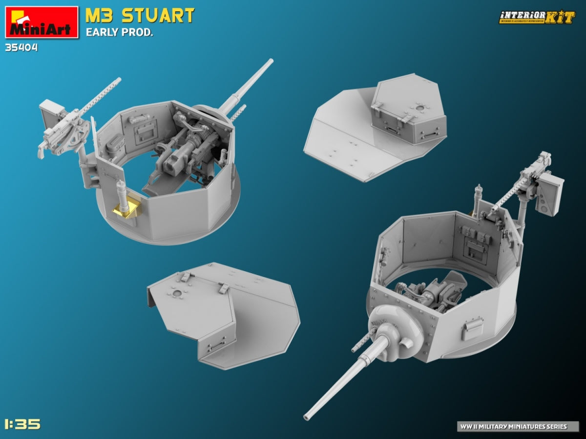 MiniArt 35404 M3 STUART EARLY PROD. INTERIOR KIT 1/35 – zdjęcie 17
