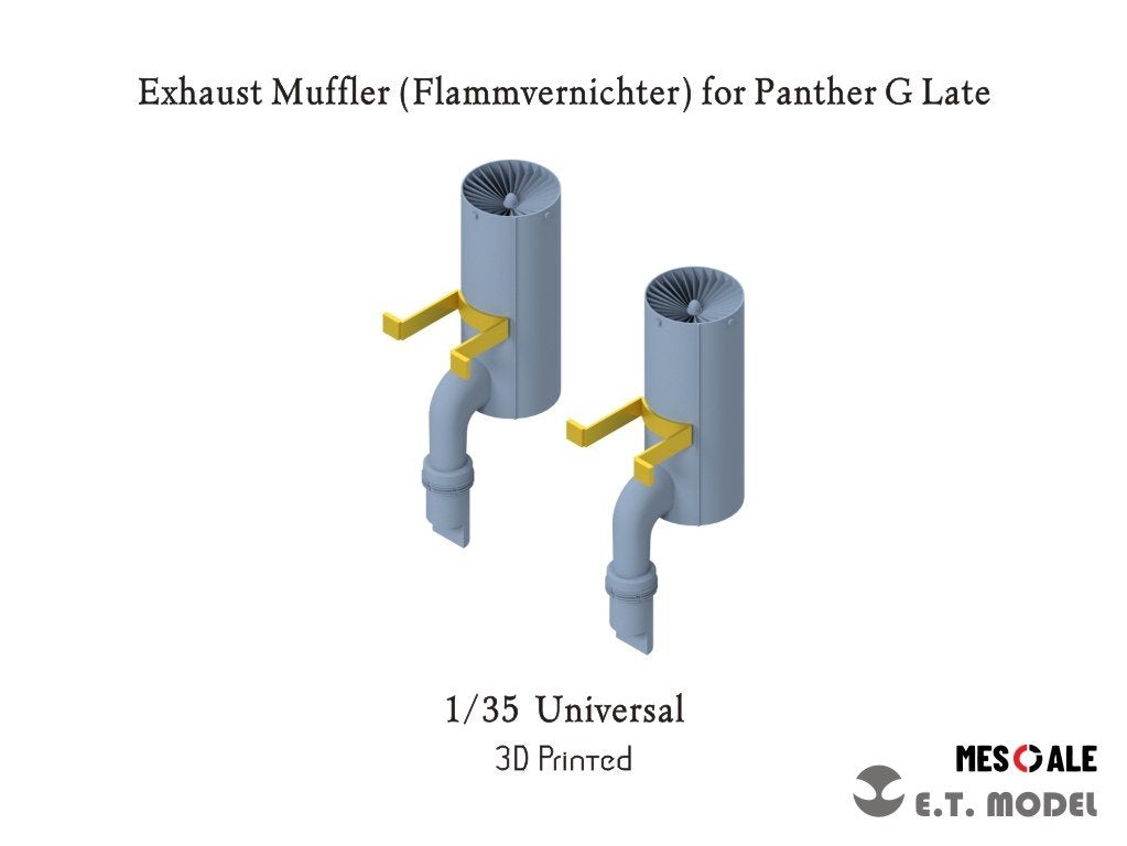 Pot d&amp;#39;échappement ET modèle P35-233 (Flammvernichter) pour Panther G Late 1/35