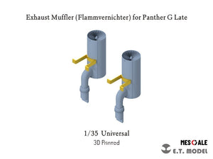 Pot d&amp;#39;échappement ET modèle P35-233 (Flammvernichter) pour Panther G Late 1/35