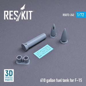 Réservoir de carburant RESKIT RSU72-0242 de 610 gallons pour F-15 (1 pièce) (imprimé en 3D) 1/72 – immagine 2