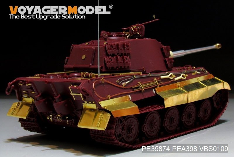 Maquette Voyager PE35874 Char King Tiger allemand de la Seconde Guerre mondiale (tourelle Hensehel) pour MENG 1/35 – Bild 4
