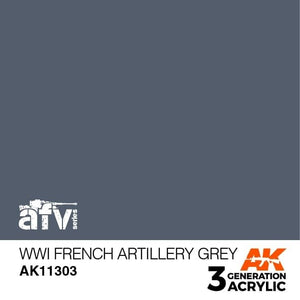 AK Interactive AK11303 Artillerie française de la Première Guerre mondiale Gris 17 ml