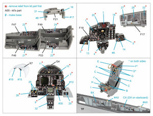 Intérieur imprimé en 3D et coloré sur papier décalcomanie Quinta Studio QD48341 F-4G (première génération) (Meng) 1/48 – image 2