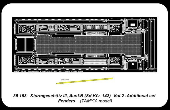 Aber 35198 Canon automoteur antichar allemand Sturmgeschütz III, Ausf.B (Sd.Kfz. 142) - vol. 2 - jeu supplémentaire - ailes (1/35) – image 4