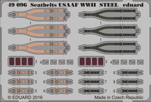 Ceintures de sécurité Eduard 49096 USAAF Seconde Guerre mondiale Acier 1/48