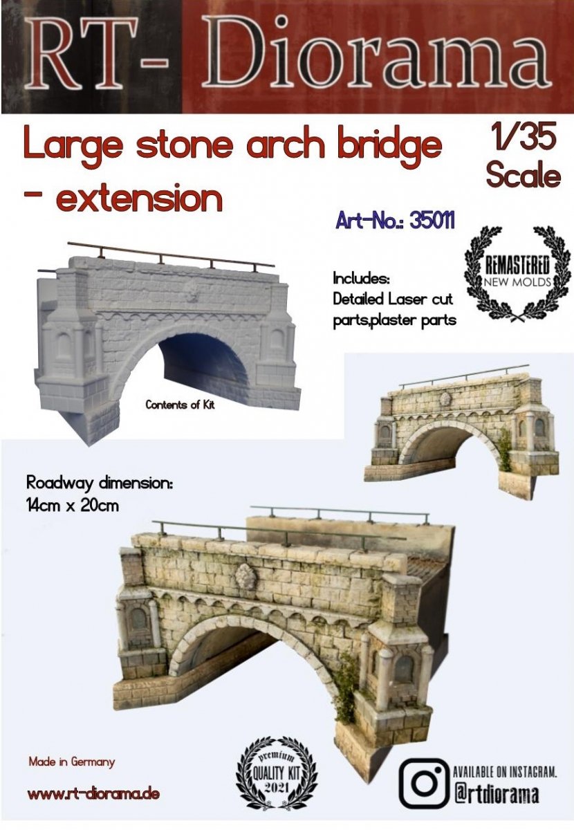 RT-Diorama 35011 Grand pont en arc de pierre - extension 1/35