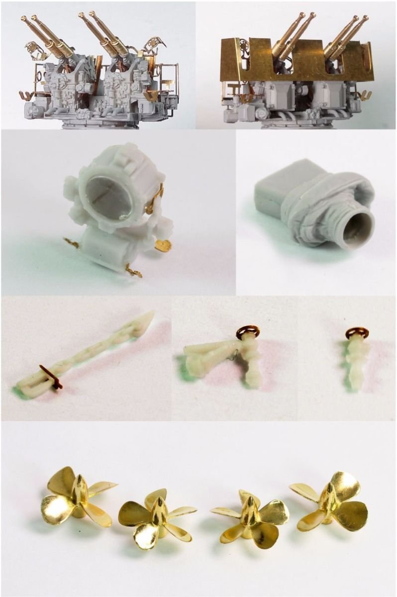 Pontos 21002F1 USS Missouri Iowa 1944 - Kit d&amp;#39;extension avancé pour maquette Trumpeter 05399 – image 3