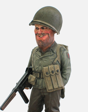 FineMolds FT2 Fantassin américain de la Seconde Guerre mondiale, armé d&amp;#39;une mitraillette Thompson M1A1, échelle 1/12 – immagine 4