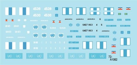 Star Decals 72-A1062 Casques bleus au Moyen-Orient n° 1. EFUNE à Suez, dans le Sinaï et à Gaza. Échelle 1/72 – imagen 2