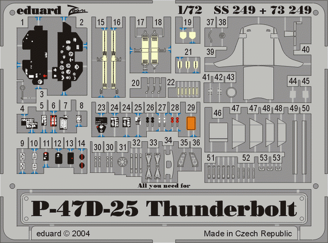 Eduard SS249 P-47D-25 1/72 TAMIYA