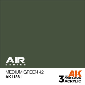 AK Interactive AK11861 VERT MOYEN 42 – AIR 17 ml
