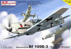 Maquette AZ7658 Messerschmitt Bf 109 E-3 Bataille d&amp;#39;Angleterre 1/72
