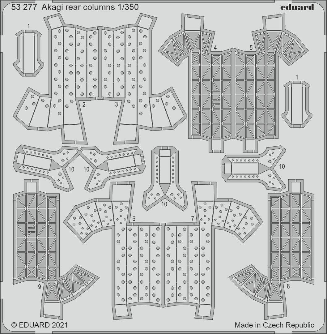 Colonnes arrière Eduard 53277 Akagi HASEGAWA 1/350