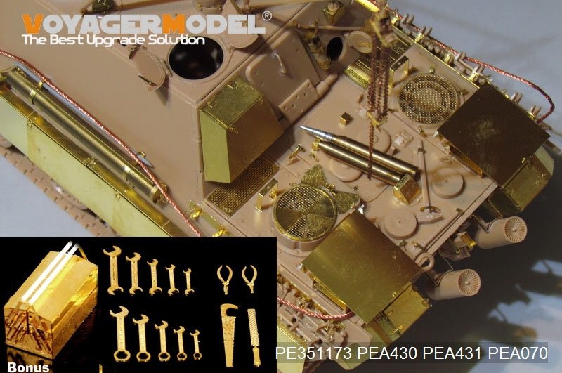 Kit de mise à niveau de base Voyager Model PE351173 Sd.Kfz.173 Jagdpanther G2 Version de la Seconde Guerre mondiale (pour MENG TS-047) 1/35 – image 13