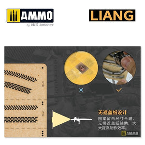 Pochoirs pour aérographe Liang 0010 Effets de traces de pneus A – image 7
