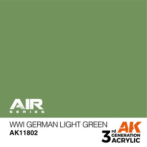 AK Interactive AK11802 Première Guerre mondiale, vert clair allemand – Air 17 ml