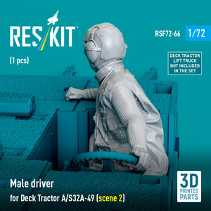 RESKIT RSF72-0066 Conducteur masculin pour tracteur de terrassement A/S32A-49 (scène 2) (1 pièce) (Impression 3D) 1/72  – Bild 3