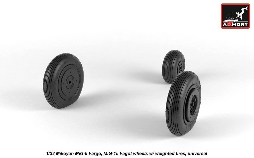 Armory Models AW32014 Mikoyan MiG-15bis Fagot (tardif) / MiG-17 Fresco roues avec pneus lestés 1/32 – imagen 5