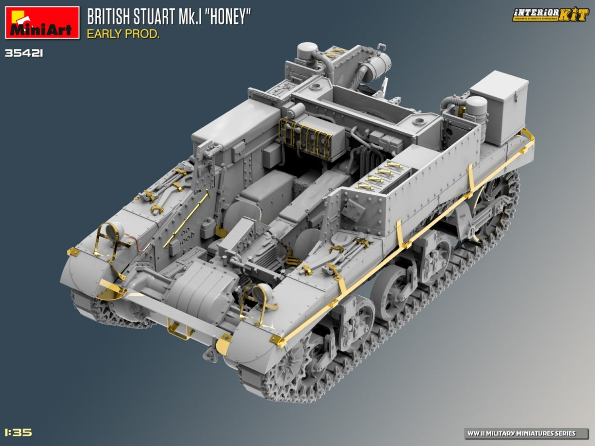 MiniArt 35421 BRITISH STUART MK.I HONEY EARLY PROD. KIT D&amp;#39;INTÉRIEUR 1/35 – image 12