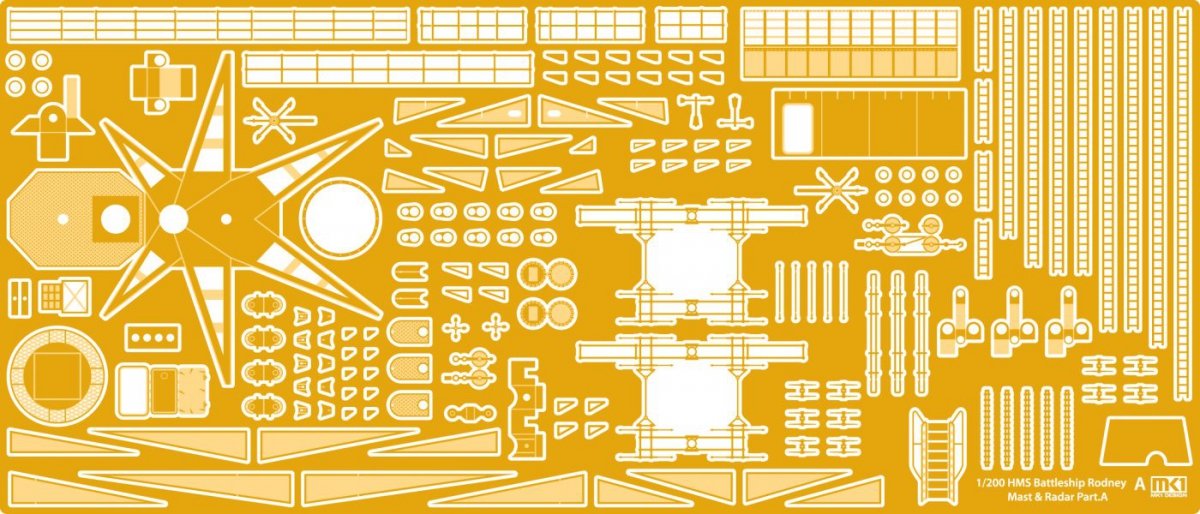 MK1 Design MD-20013 HMS Rodney DX Pack 1/200 – zdjęcie 18