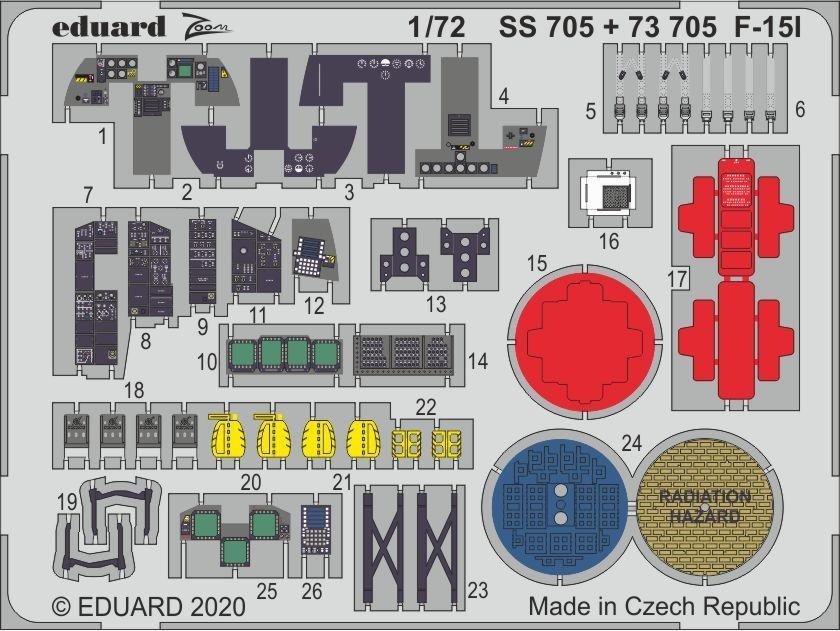 Maquette Eduard 73705 F-15I pour Great Wall Hobby au 1/72