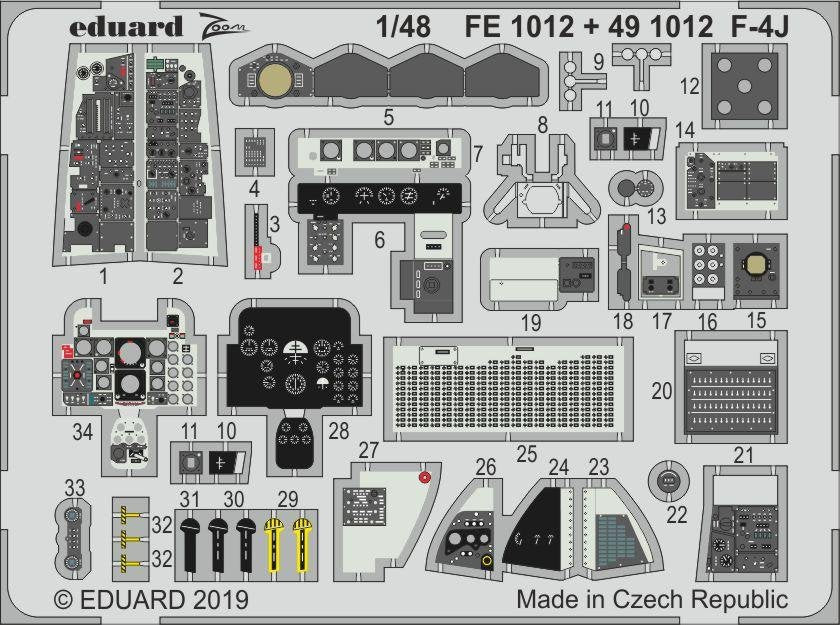 Intérieur du F-4J Eduard 491012 ACADEMY 1/48