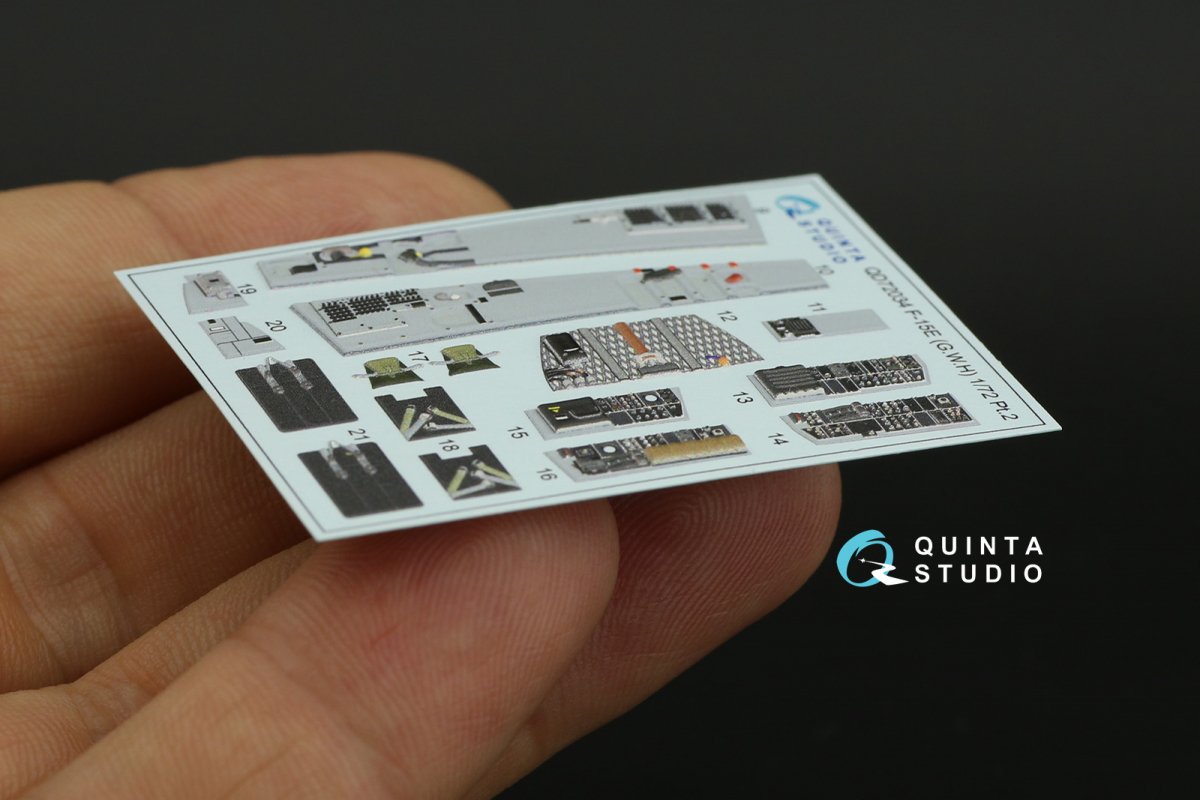 Intérieur imprimé en 3D et coloré pour F-15E de Quinta Studio QD72034 (GWH) à l&amp;#39;échelle 1/72 – image 12