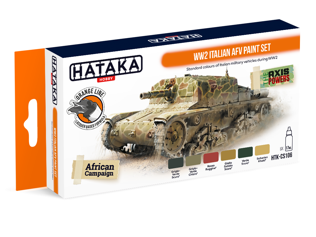 Hataka HTK-CS106 Ensemble de peinture AFV italienne WW2 (6x17ml)