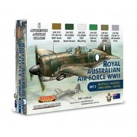 Coffret de peinture acrylique Lifecolor XS02, motif Force aérienne australienne, lot de 2 (6 x 22 ml).