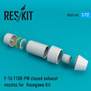 RESKIT RSU72-0088 Tuyères d&amp;#39;échappement fermées F-16 F100-PW pour Hasegawa 1/72