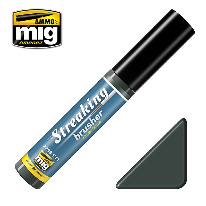 AMMO de Mig Jimenez 1255 Streaking Brusher Winter Grime