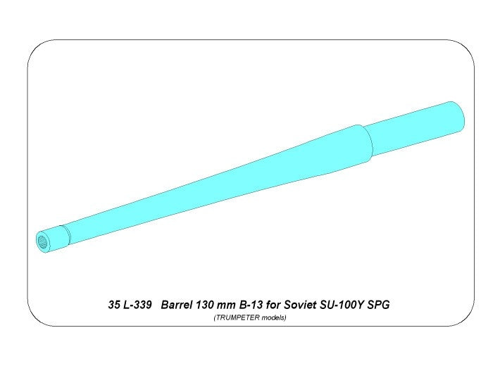 Canon Aber 35L-339 de 130 mm B-13 pour SU-100Y SPG au 1/35 – immagine 2