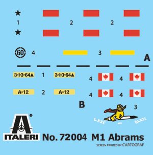 Italeri 72004 M1 Abrams - Kit complet pour maquettes à l&amp;#39;échelle 1/72 – imagen 3