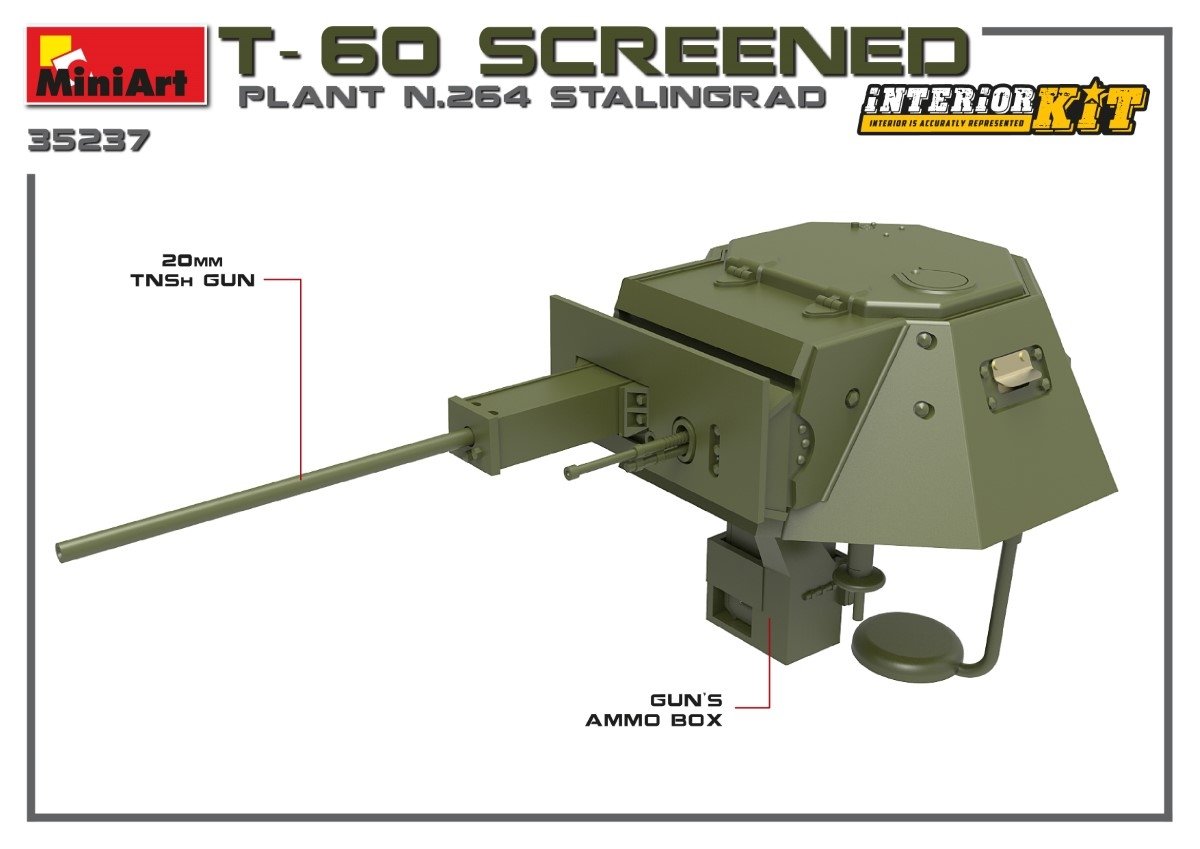 MiniArt 35237 T-60 blindé (usine n° 264 Stalingrad) kit d&amp;#39;intérieur 1/35 – image 6