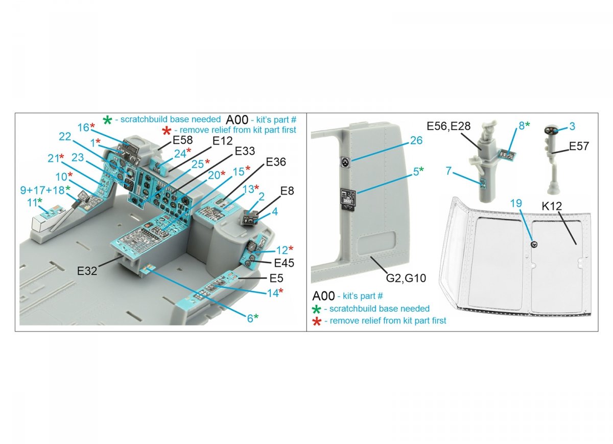 Intérieur imprimé en 3D et coloré sur papier décalcomanie Quinta Studio QDS-35077 Ka-29 (Trumpeter) (Petite version) 1/35 – image 11