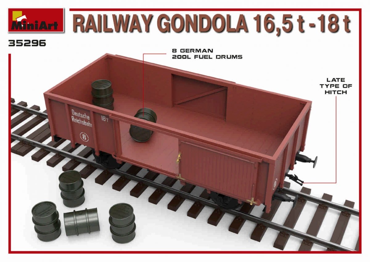 MiniArt 35296 GONDOLE FERROVIAIRE 16,5-18t 1/35 – Bild 8