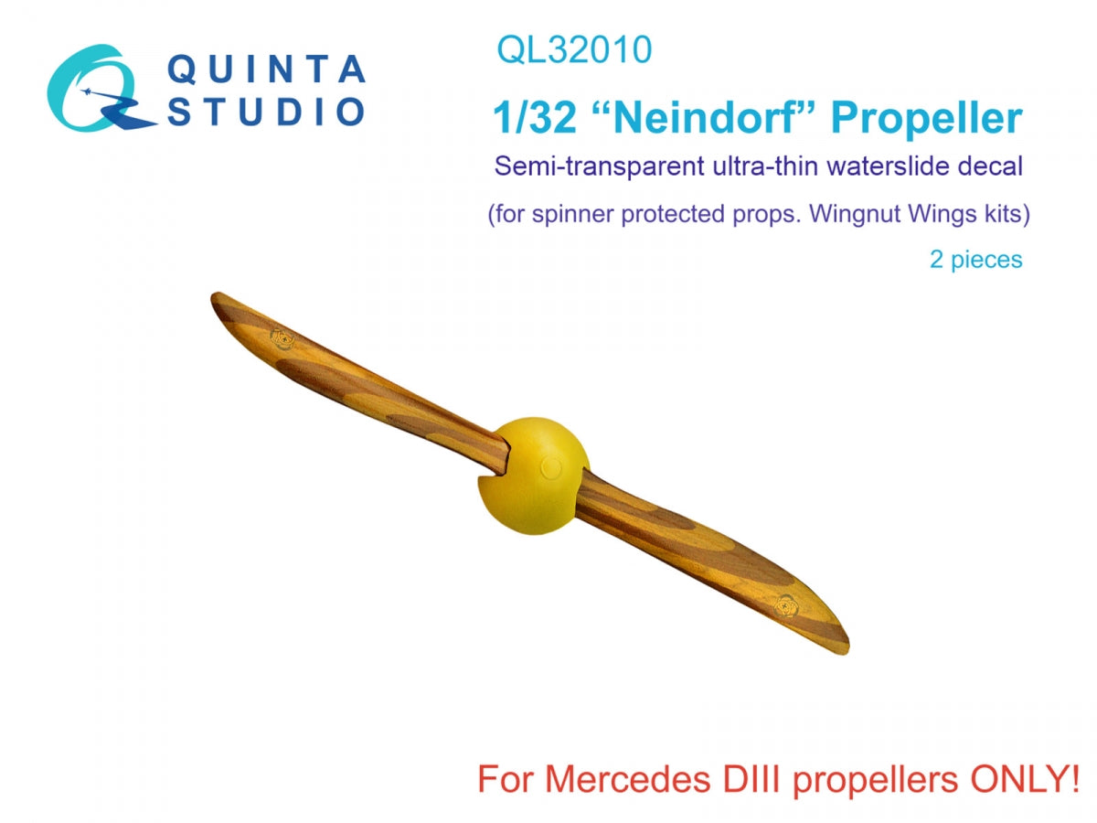 Quinta Studio QL32010 Hélices en bois Neindorf (Ailes Wingnut) 1/32 