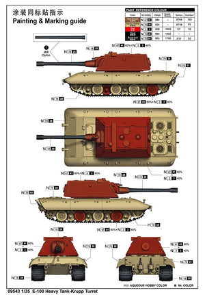 Trumpeter 09543 E-100 Char lourd Tourelle Krupp 1/35 – immagine 2