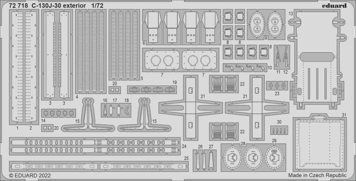 Eduard 72718 C-130J-30 extérieur ZVEZDA 1/72