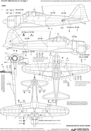 HobbyDecal ST48011V2 Pochoirs A6M Zero ver 2 1/48 – immagine 2
