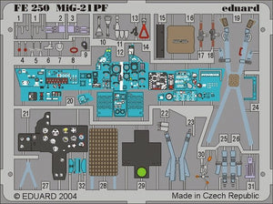 Maquette Eduard FE250 MiG-21PF au 1/48 Academy