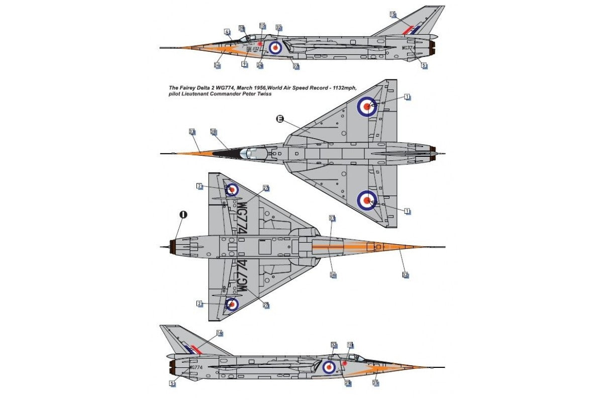 Dora Wings 72009 Fairey Delta 2, avion de recherche supersonique britannique, échelle 1/72  – immagine 9