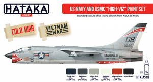 Kit de peinture haute visibilité Hataka HTK-AS18 pour la marine et les Marines américains (6 x 17 ml)