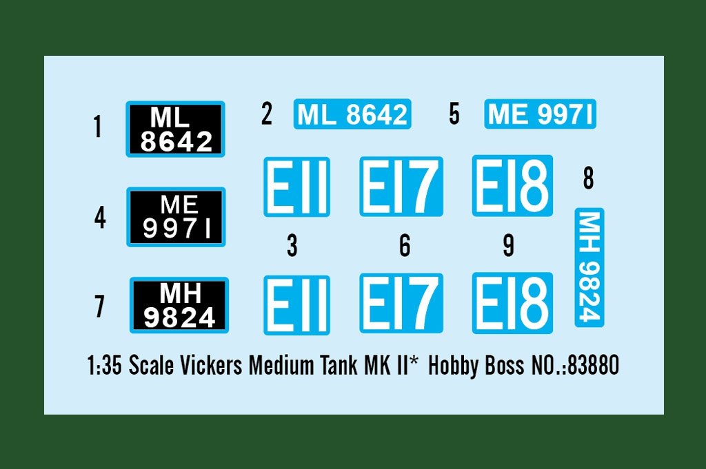 Hobby Boss 83880 Char moyen Vickers MK II 1/35 – immagine 3