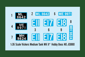 Hobby Boss 83880 Char moyen Vickers MK II 1/35 – immagine 3