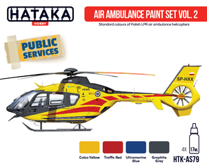 Kit de peinture pour ambulance aérienne Hataka HTK-AS79 (HEMS), volume 2, 4 x 17 ml – image 2